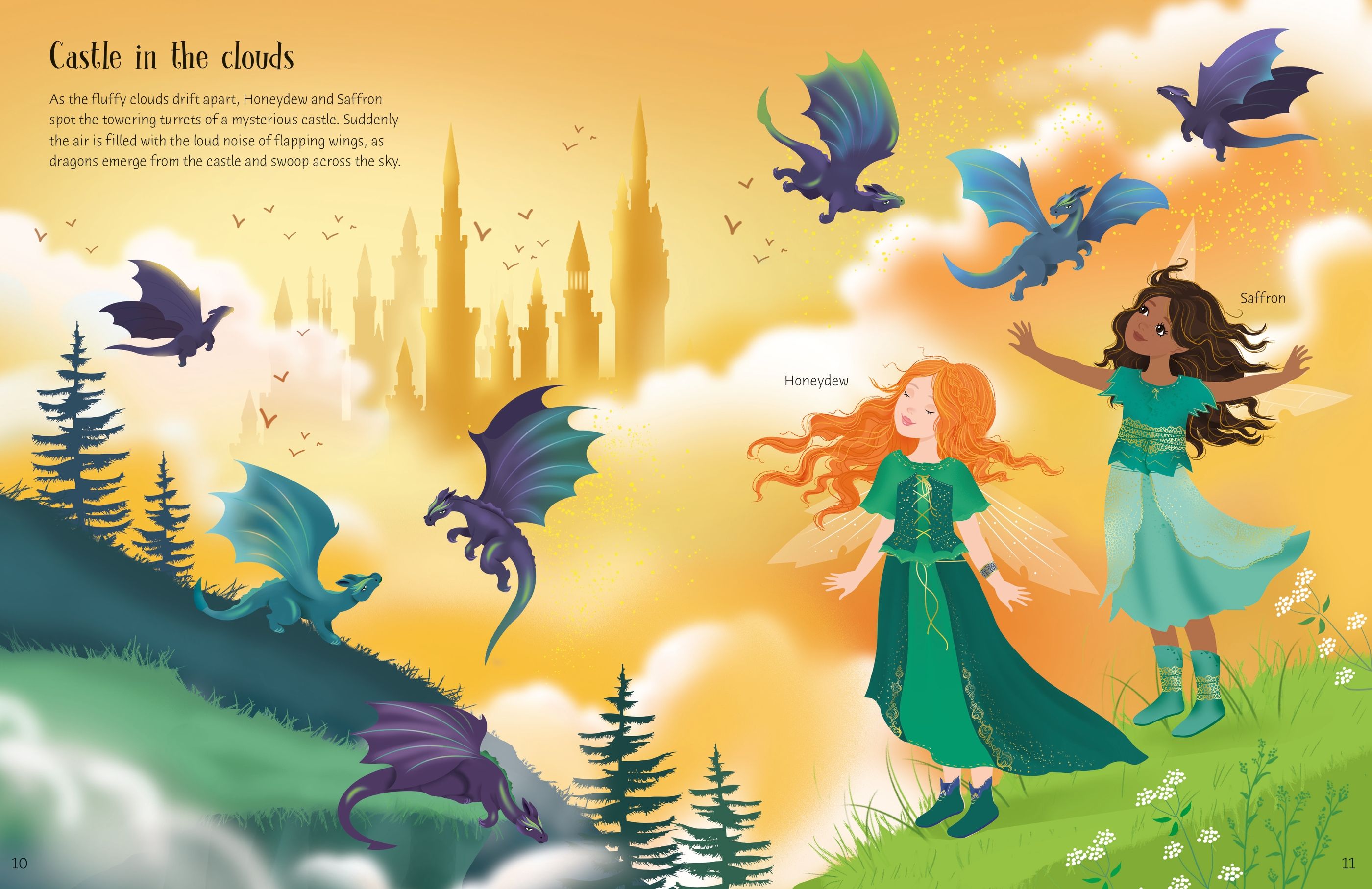 Sticker Dolly Dressing Magical Kingdom – Carte cu stickere pentru copii 5+ ani, Usborne