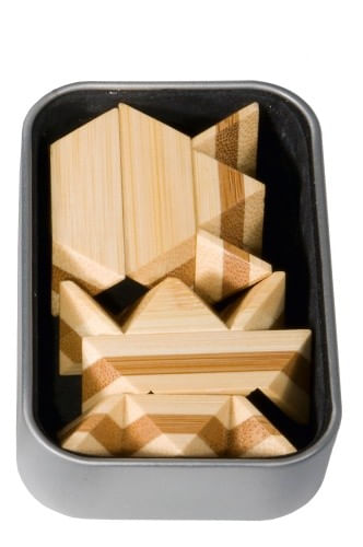 Joc logic IQ 3D Puzzle in cutie metalica Star, Fridolin
