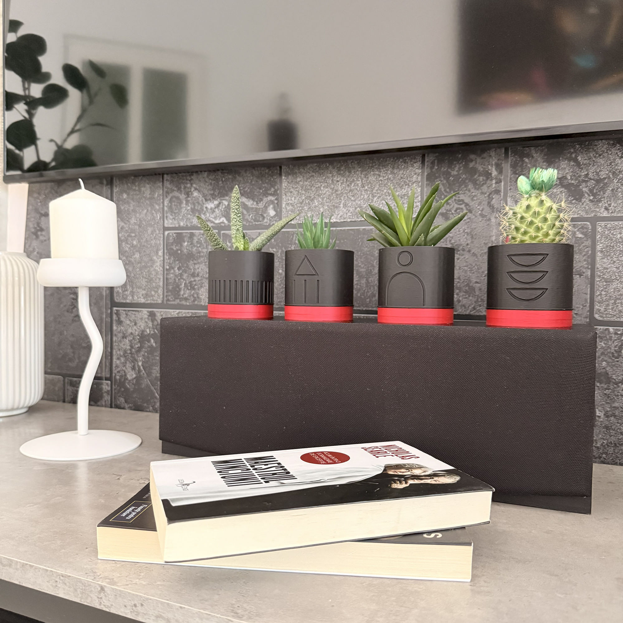 Set 4 Ghivece pentru plante mici (plantele nu sunt incluse), Diametru intern 6 cm — imaginea 5