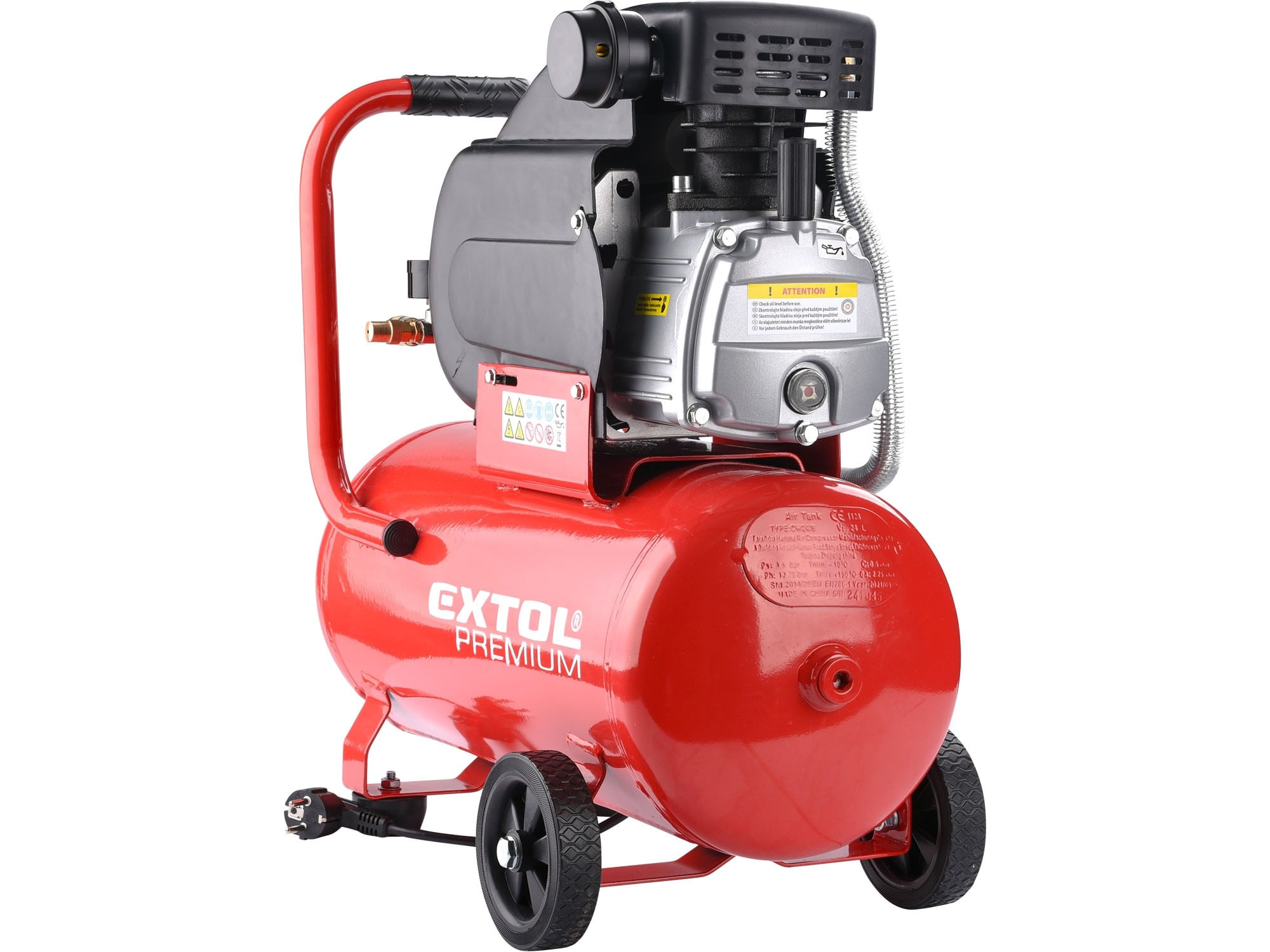 Compresor aer lubrifiat, 1,800 W, 24 L, 8895310, 24 L, 8 bari — imaginea 3