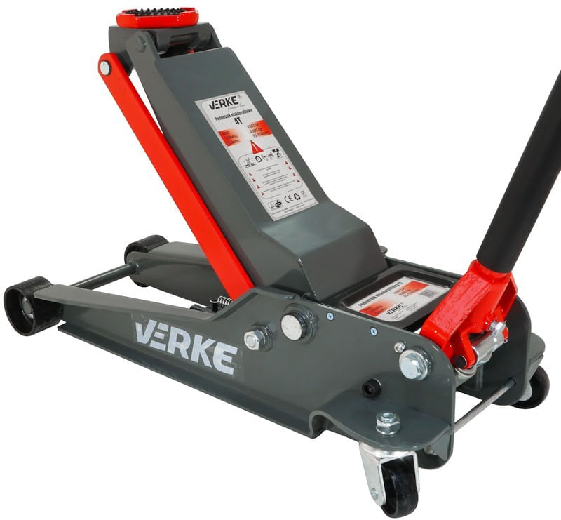 Cric hidraulic Verke Premium, 4 tone, 95-550 mm, dublu piston, profil redus, V80114