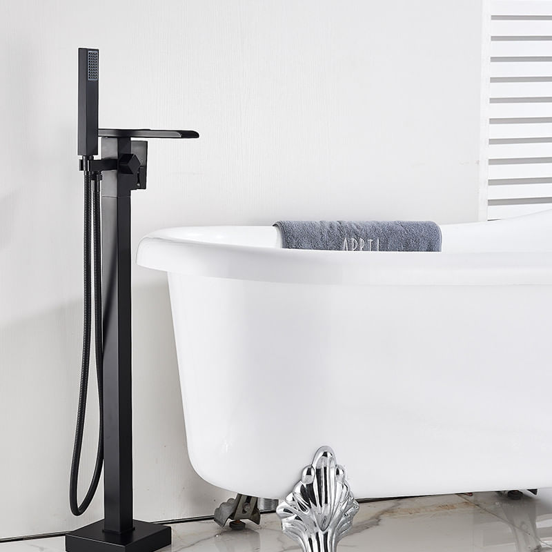 Baterie cada Free standing, Blackswan, Tip Cascada M32, model negru mat, dimensiune 98 cm — imaginea 2