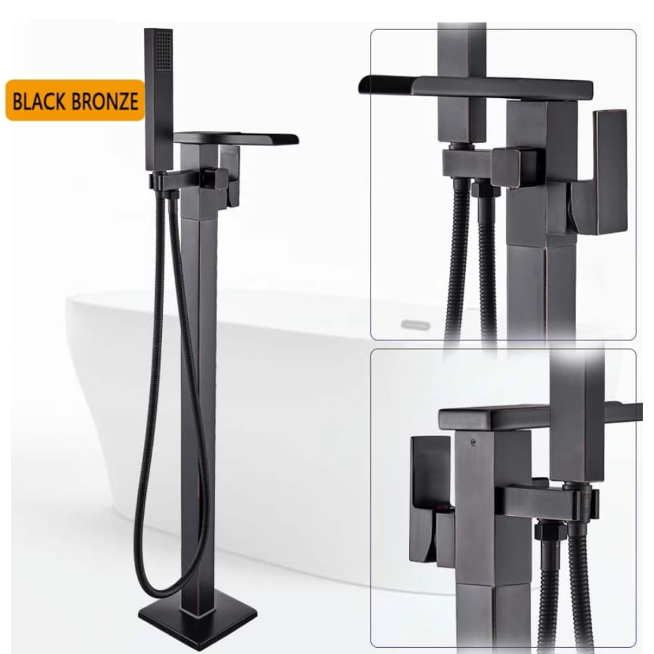 Baterie cada Free standing, Blackswan, Tip Cascada M35, model negru antichizat, dimensiune 98 cm — imaginea 2