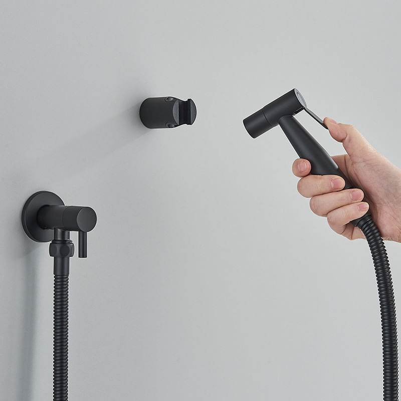 Baterie bideu, Blackswan, Tip M10, model negru mat, pentru apa rece, dimensiune 12 cm — imaginea 3