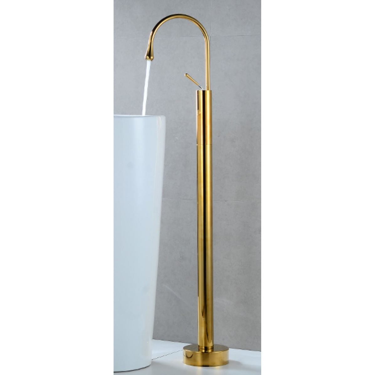 Baterie cada Free standing, Blackswan, Tip M65, model auriu lucios, dimensiune 120 cm — imaginea 3