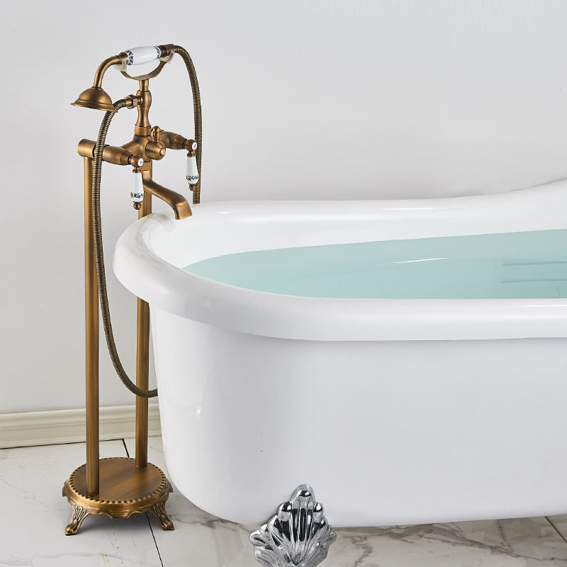 Baterie cada Free standing, Blackswan, Tip M40.1 ceramica, model bronz antichizat, dimensiune 100 cm — imaginea 2