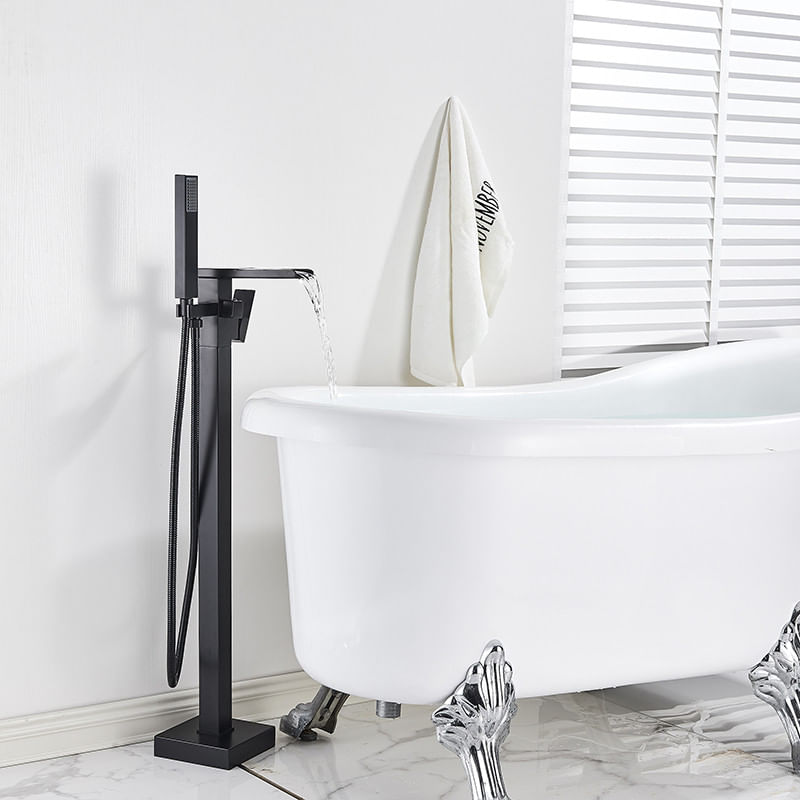Baterie cada Free standing, Blackswan, Tip Cascada M32, model negru mat, dimensiune 98 cm — imaginea 3
