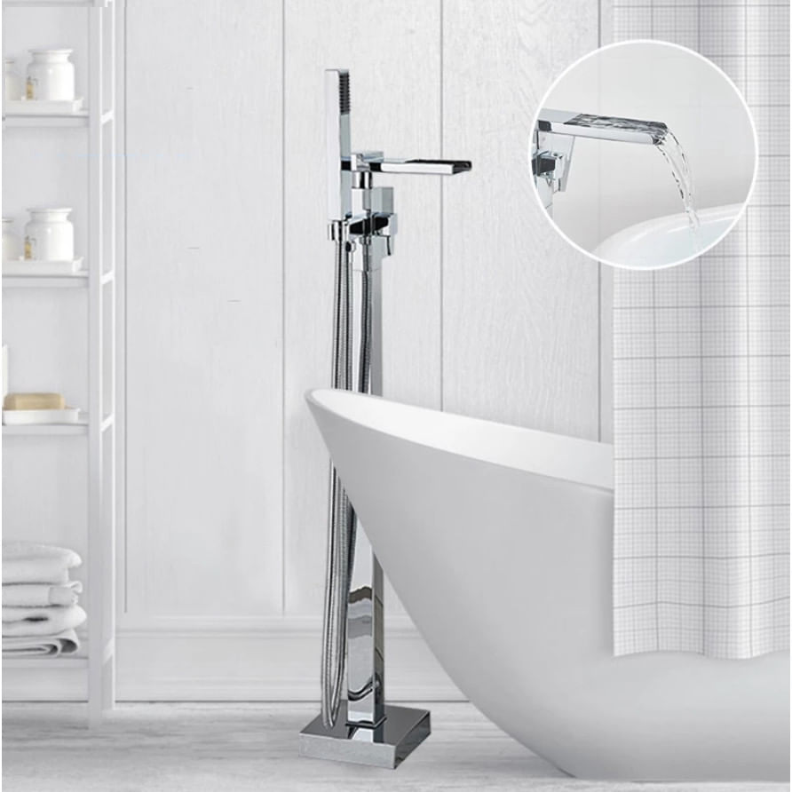 Baterie cada Free standing, Blackswan, Tip Cascada M30, model crom lucios, dimensiune 98 cm — imaginea 3