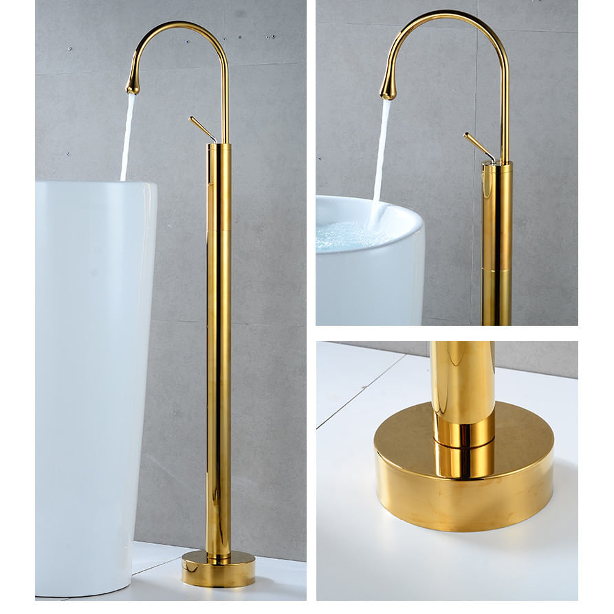Baterie cada Free standing, Blackswan, Tip M65, model auriu lucios, dimensiune 120 cm — imaginea 4