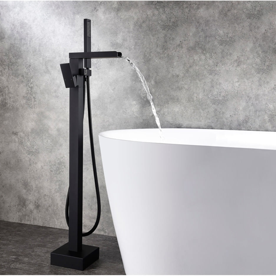 Baterie cada Free standing, Blackswan, Tip Cascada M32, model negru mat, dimensiune 98 cm — imaginea 4