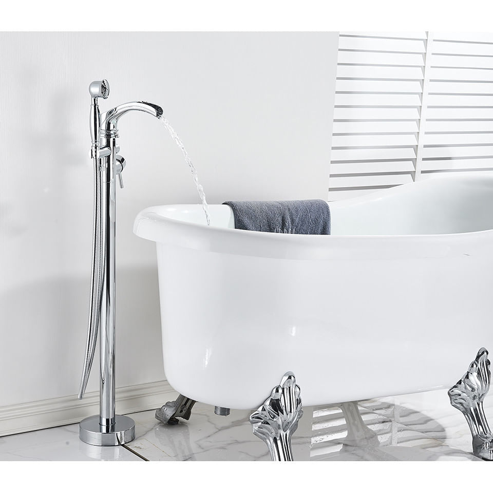 Baterie cada Free standing, Blackswan, Tip M74, model crom lucios, dimensiune 91 cm — imaginea 4