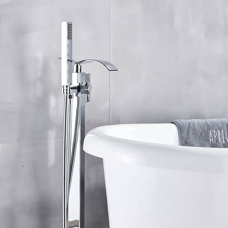 Baterie cada Free standing, Blackswan, Tip M85 Waves, model crom lucios, dimensiune 100 cm — imaginea 5