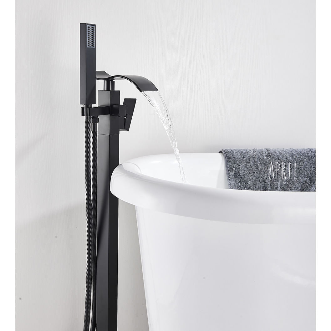 Baterie cada Free standing, Blackswan, Tip Cascada M53, model negru mat, dimensiune 104 cm — imaginea 4
