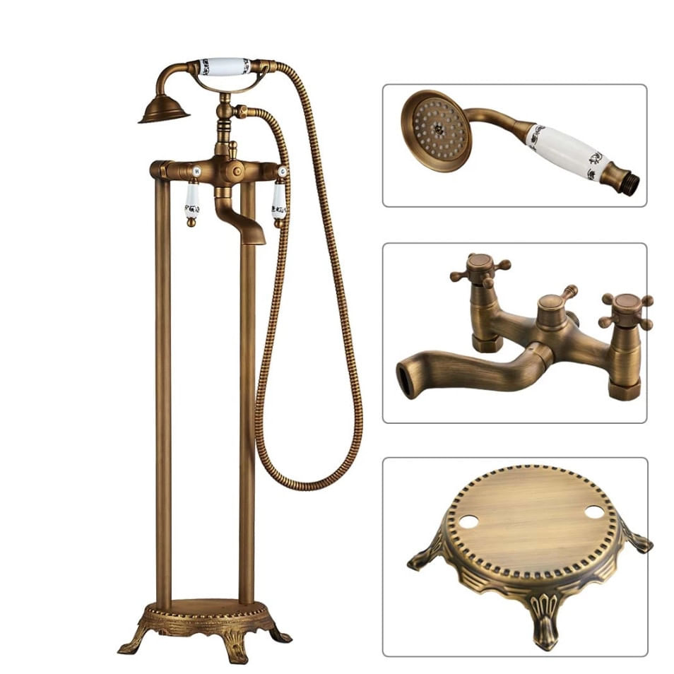 Baterie cada Free standing, Blackswan, Tip M40.1 ceramica, model bronz antichizat, dimensiune 100 cm — imaginea 4