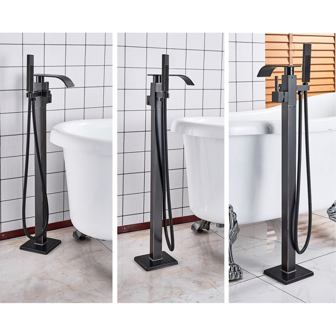Baterie cada Free standing, Blackswan, Tip M17, model negru antichizat, dimensiune 100 cm — imaginea 4