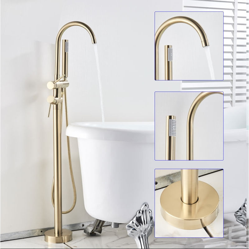 Baterie cada Free standing, Blackswan, Tip M51.1, model auriu mat, dimensiune 114cm — imaginea 6