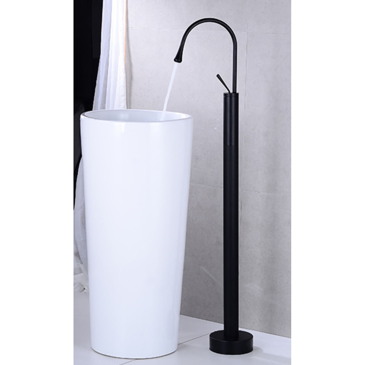 Baterie cada Free standing, Blackswan, Tip M66, model negru mat, dimensiune 120 cm — imaginea 2