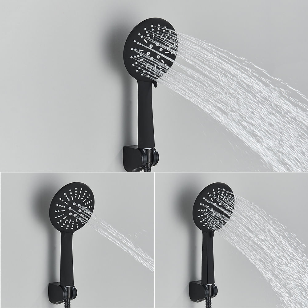 Baterie cada, Blackswan, Tip M87, model negru mat cu termostat si dus cu 3 functii, dimensiune 26.7 cm — imaginea 6