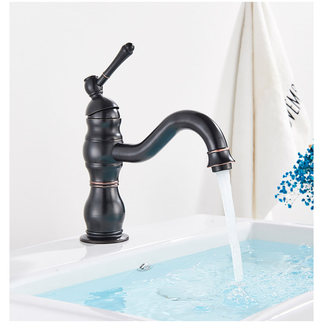 Baterie chiuveta baie, Blackswan, Tip M149, model negru antichizat scurt, dimensiune 21.5 cm — imaginea 2