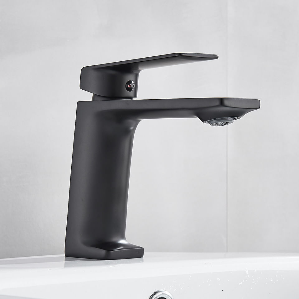 Baterie chiuveta baie, Blackswan, Tip M117, model negru mat, dimensiune 16 cm — imaginea 2
