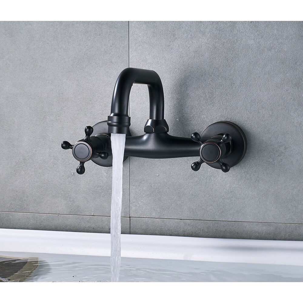 Baterie chiuveta baie, Blackswan, Tip M143, model negru antichizat, dimensiune 21 cm — imaginea 2