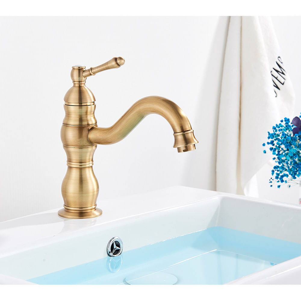 Baterie chiuveta baie, Blackswan, Tip M148, model bronz antichizat scurt, dimensiune 21.5 cm — imaginea 2