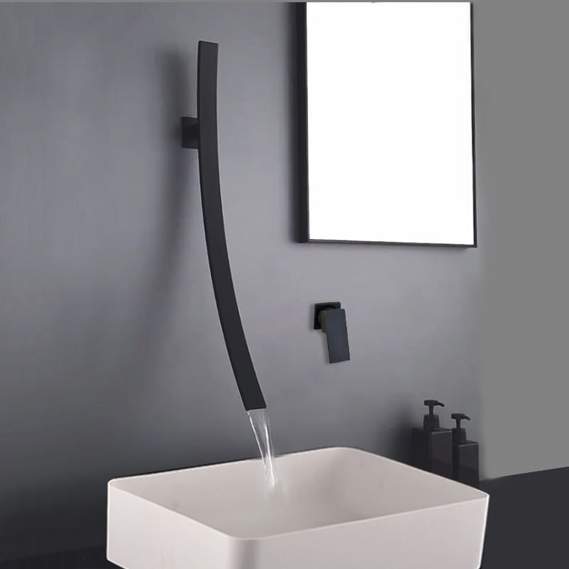 Baterie chiuveta baie, Blackswan, Tip M18, model negru mat, dimensiune 70 cm — imaginea 4