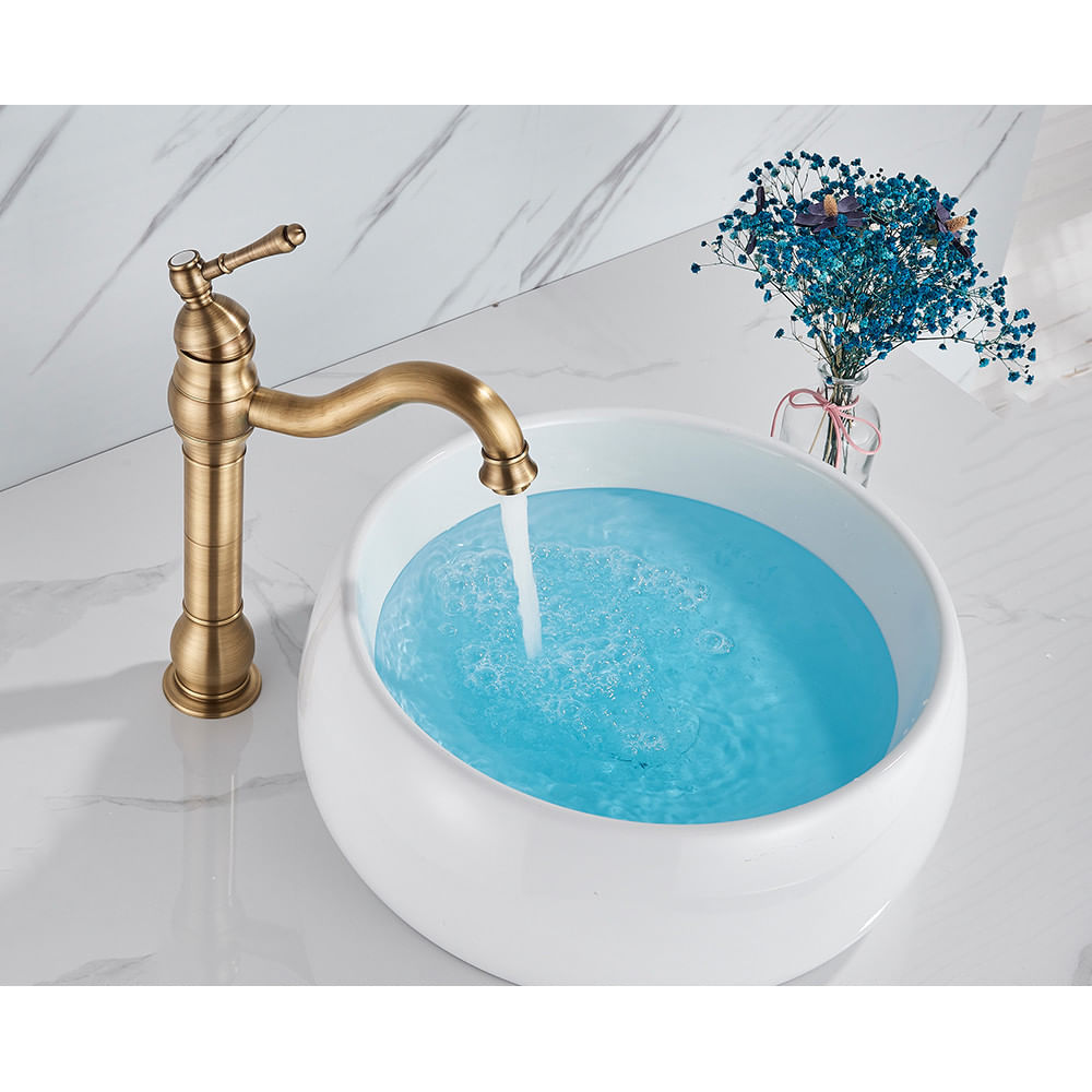 Baterie chiuveta baie, Blackswan, Tip M152, model bronz antichizat lung, dimensiune 32.5 cm — imaginea 3