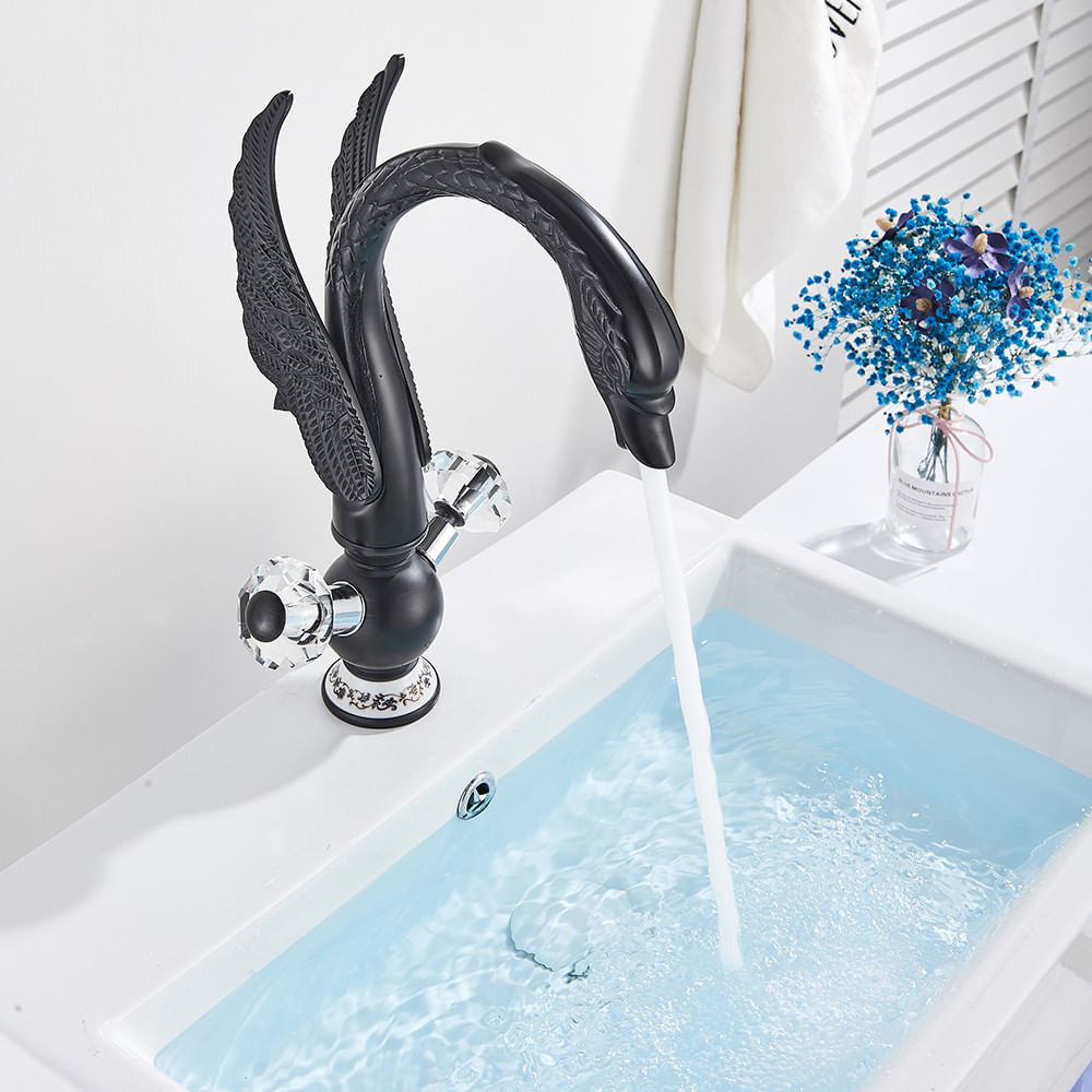 Baterie chiuveta baie, Blackswan, Tip M130, model Lebada neagra, dimensiune 33 cm — imaginea 4