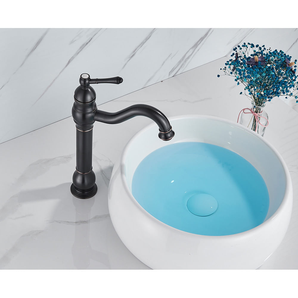 Baterie chiuveta baie, Blackswan, Tip M153, model negru antichizat lung, dimensiune 32.5 cm — imaginea 3