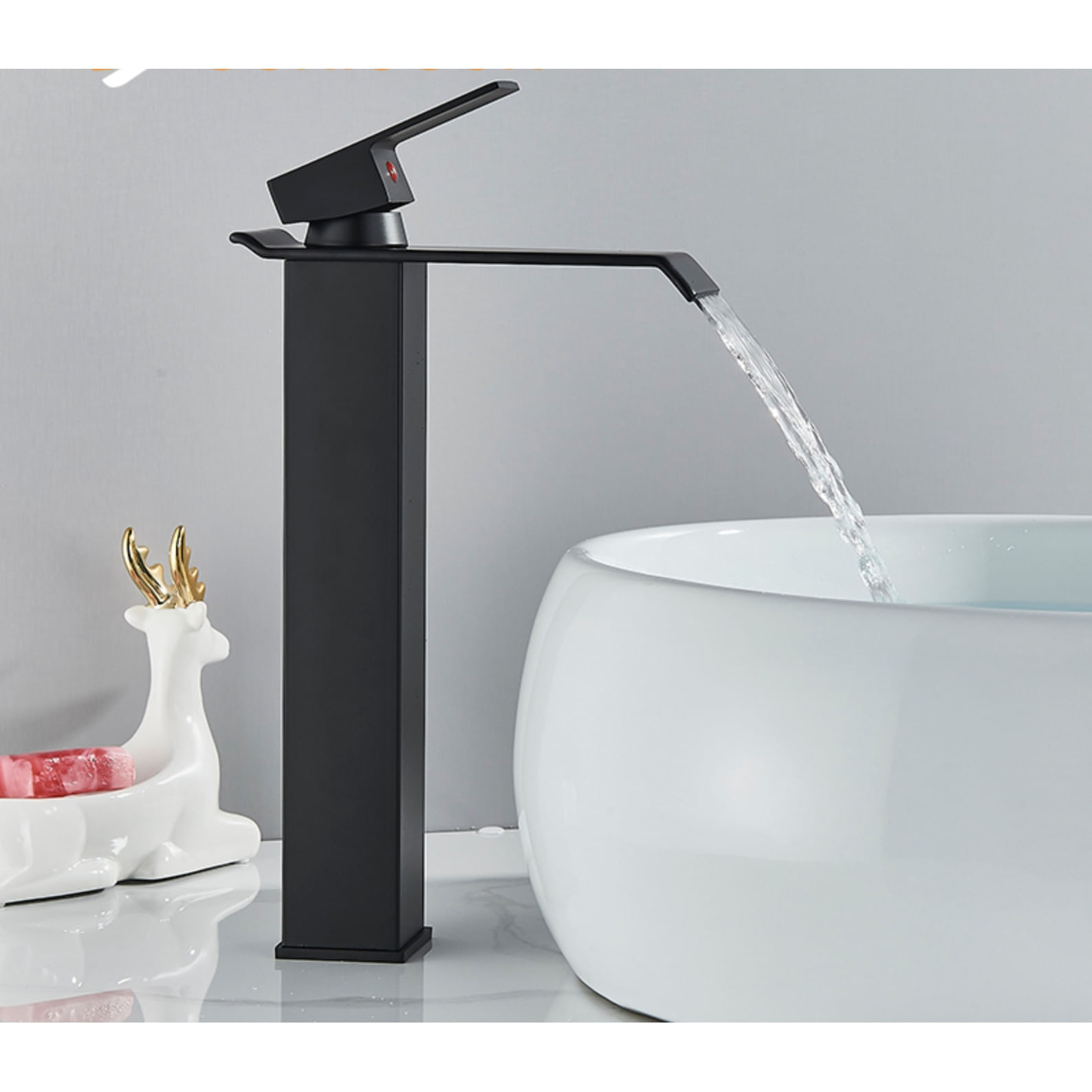 Baterie chiuveta baie, Blackswan, Tip M114, model negru mat, dimensiune 30.6 cm — imaginea 6
