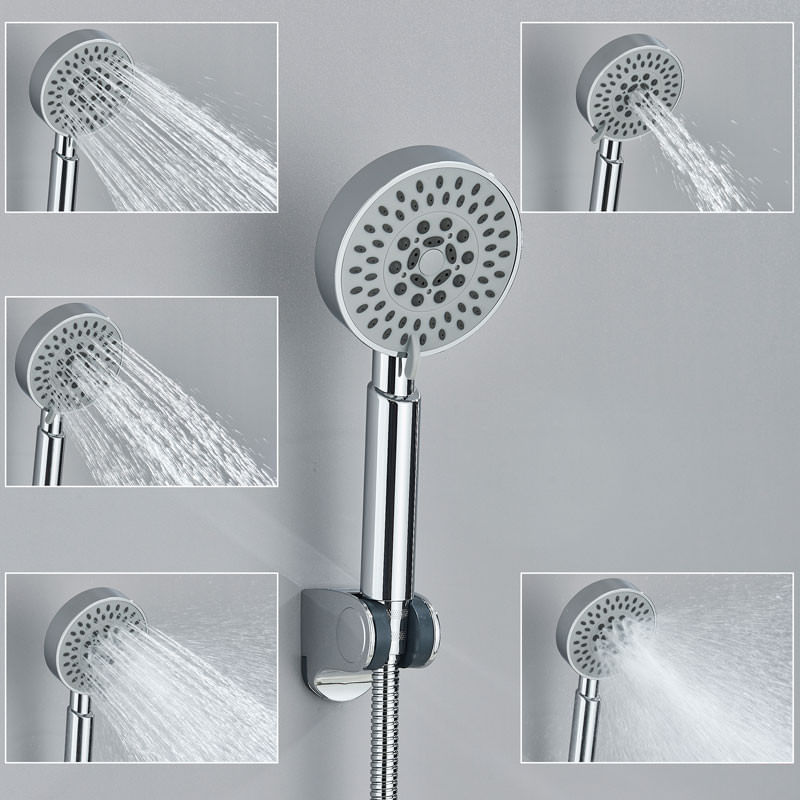 Baterie cada, Blackswan, Tip M97, model crom cu dus cu 5 moduri, dimensiune 21 cm — imaginea 6