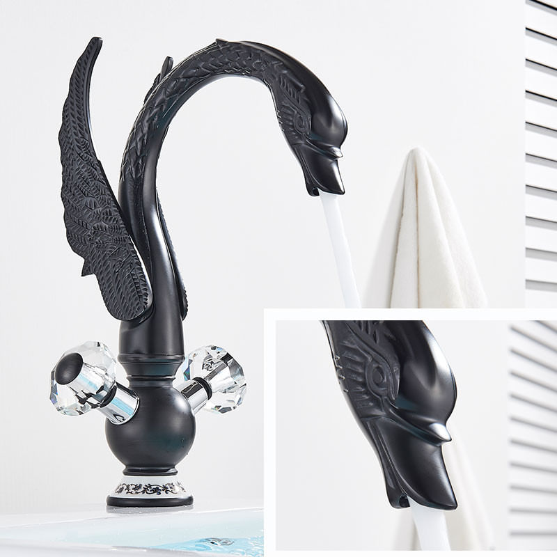 Baterie chiuveta baie, Blackswan, Tip M130, model Lebada neagra, dimensiune 33 cm — imaginea 6