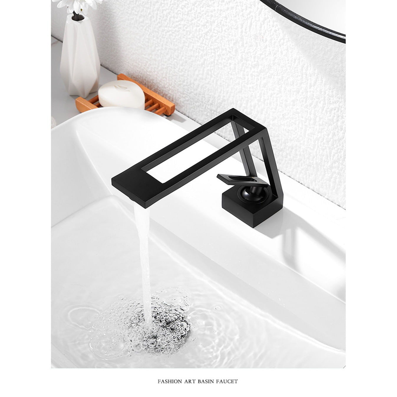 Baterie chiuveta baie, Blackswan, Tip M119, model negru, dimensiune 19 cm — imaginea 3