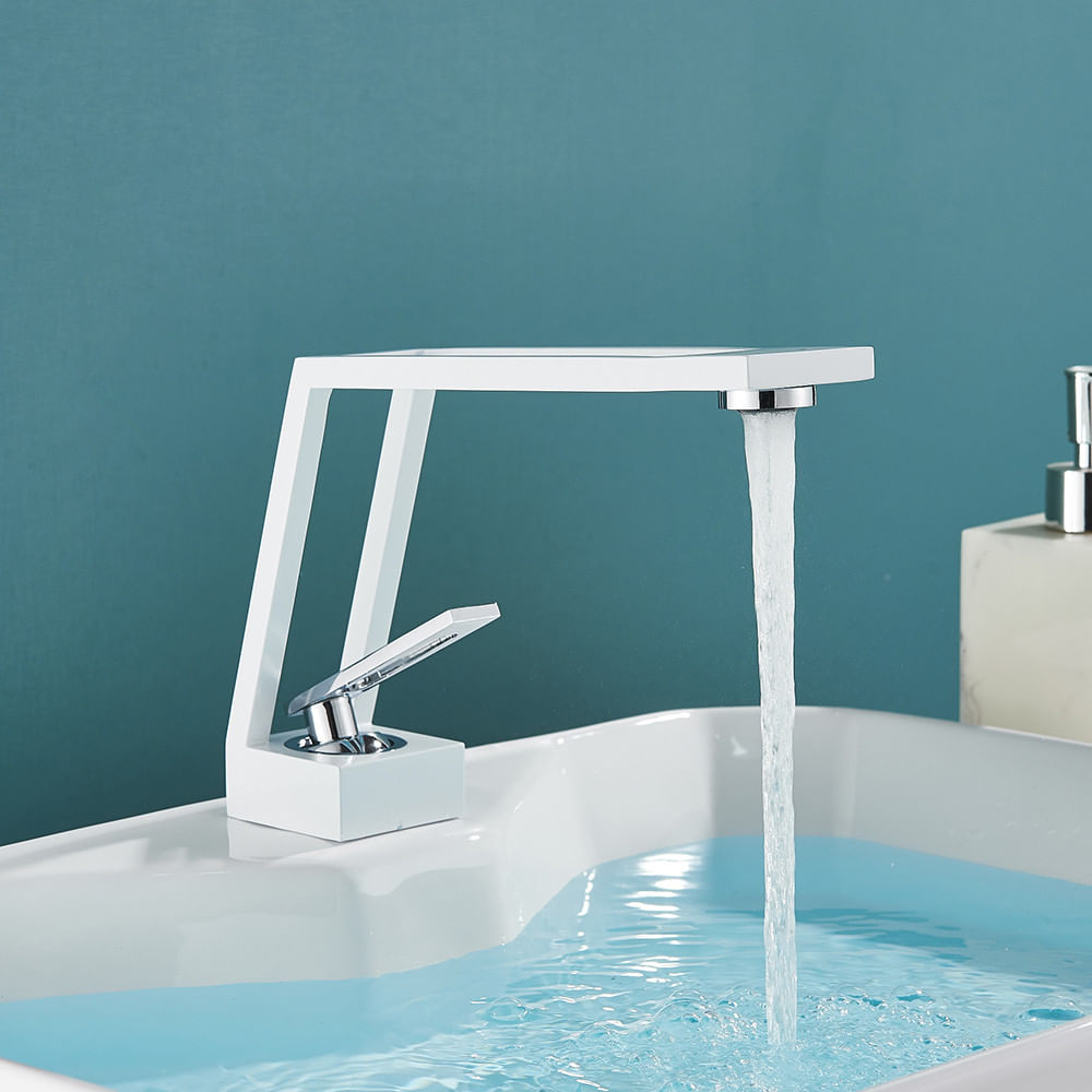 Baterie chiuveta baie, Blackswan, Tip M120, model alb/ crom, dimensiune 19 cm — imaginea 5