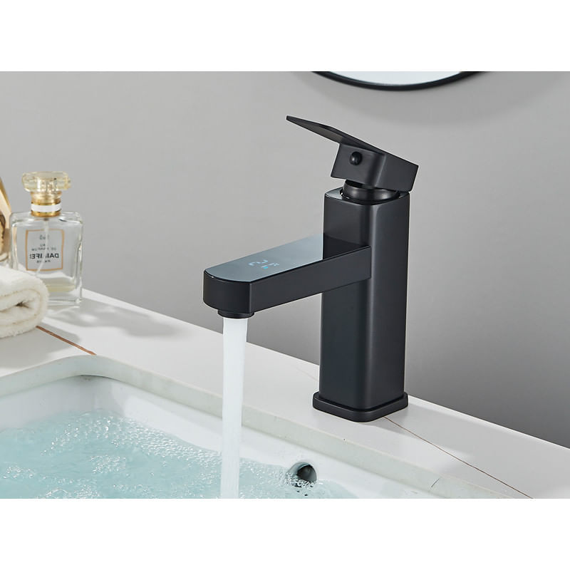 Baterie chiuveta baie, Blackswan, Tip M212, model negru mat, cu afisaj LCD, dimensiune 17.5 cm — imaginea 4