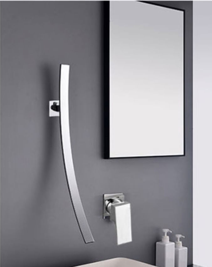 Baterie chiuveta baie, Blackswan, Tip M19, model crom, dimensiune 70 cm — imaginea 3