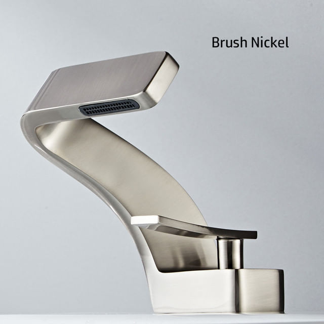 Baterie chiuveta baie, Blackswan, Tip M205, model nichel cu pipa tip cascada, dimensiune 15 cm — imaginea 3