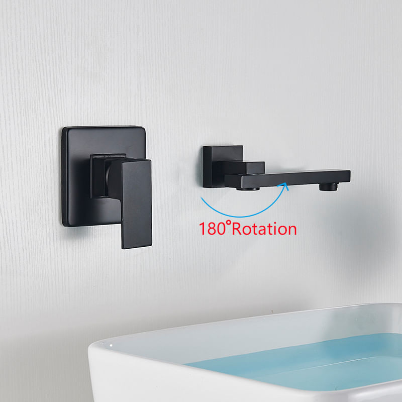 Baterie chiuveta baie, Blackswan, Tip M73, model negru mat, dimensiune 20 cm — imaginea 3