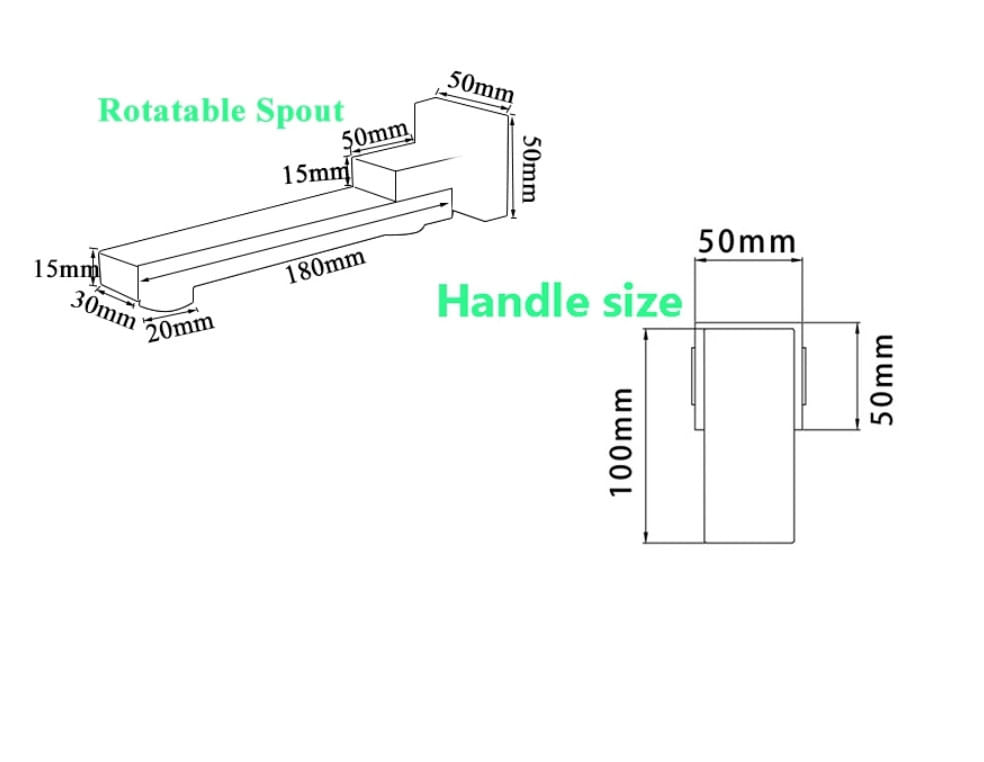 Baterie chiuveta baie, Blackswan, Tip M73, model negru mat, dimensiune 20 cm — imaginea 5