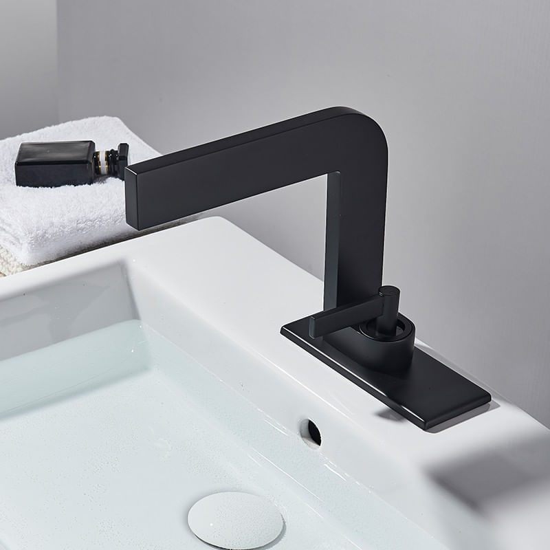 Baterie chiuveta baie, Blackswan, Tip M24, model negru mat, dimensiune 20 cm — imaginea 2