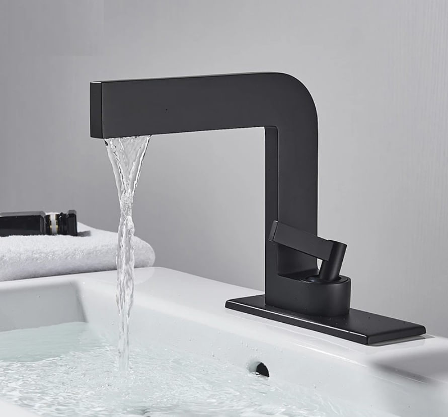 Baterie chiuveta baie, Blackswan, Tip M24, model negru mat, dimensiune 20 cm — imaginea 3