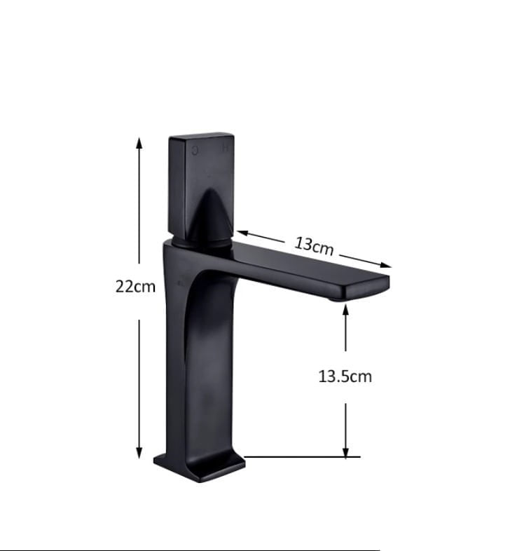 Baterie chiuveta baie, Blackswan, Tip M79, model negru mat, dimensiune 22.5 cm — imaginea 4