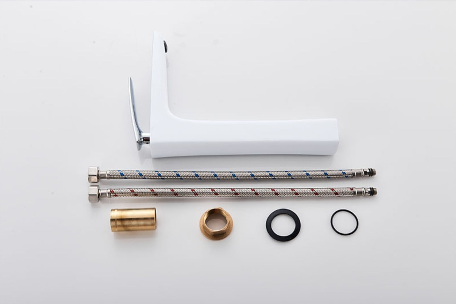 Baterie chiuveta baie, Blackswan, Tip M75, model alb/ crom, dimensiune 30 cm — imaginea 5