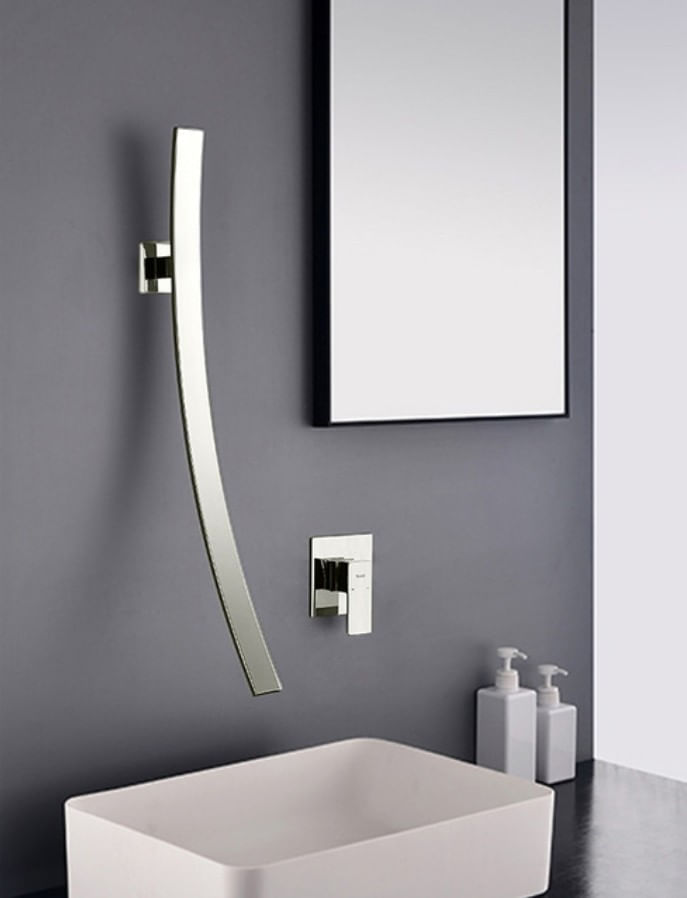 Baterie chiuveta baie, Blackswan, Tip M20, model nichel mat, dimensiune 70 cm — imaginea 3
