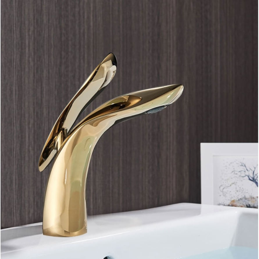 Baterie chiuveta baie, Blackswan, Tip M88, model auriu lucios, dimensiune 20 cm — imaginea 2