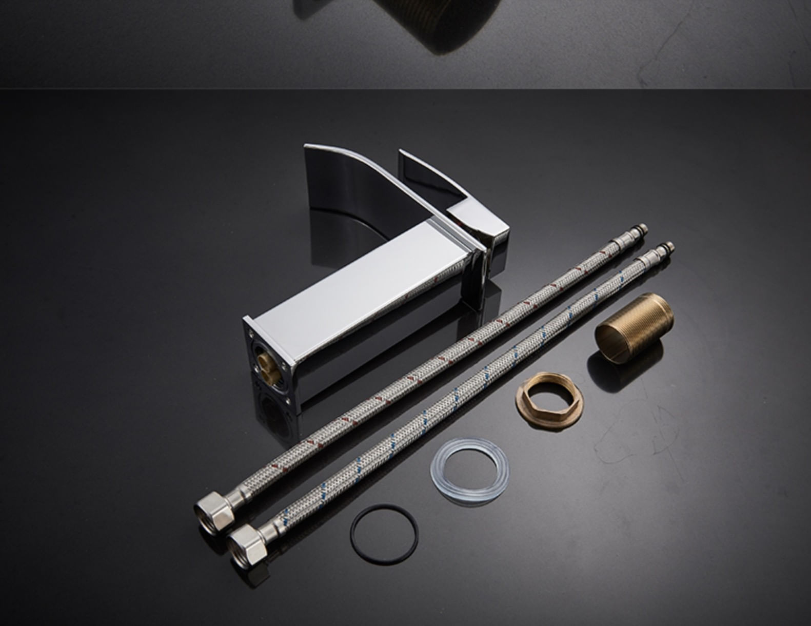 Baterie chiuveta baie, Blackswan, Tip M84, model crom lucios, dimensiune 19 cm — imaginea 5
