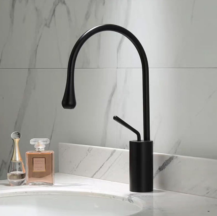 Baterie chiuveta baie, Blackswan, Tip M66, model negru mat, dimensiune 39 cm — imaginea 3