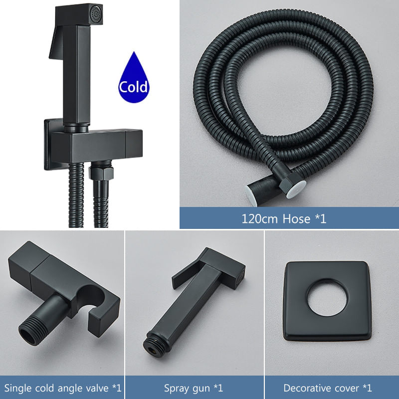Baterie bideu, Blackswan, Tip M13, model negru mat, pentru apa rece, dimensiune 13 cm — imaginea 3