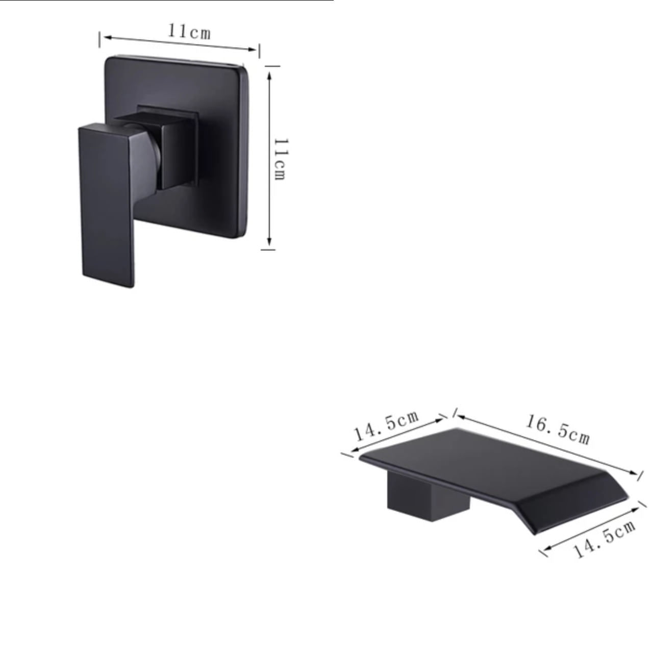 Baterie chiuveta baie, Blackswan, Tip Cascada M77, model negru mat, dimensiune 16.5 cm — imaginea 5